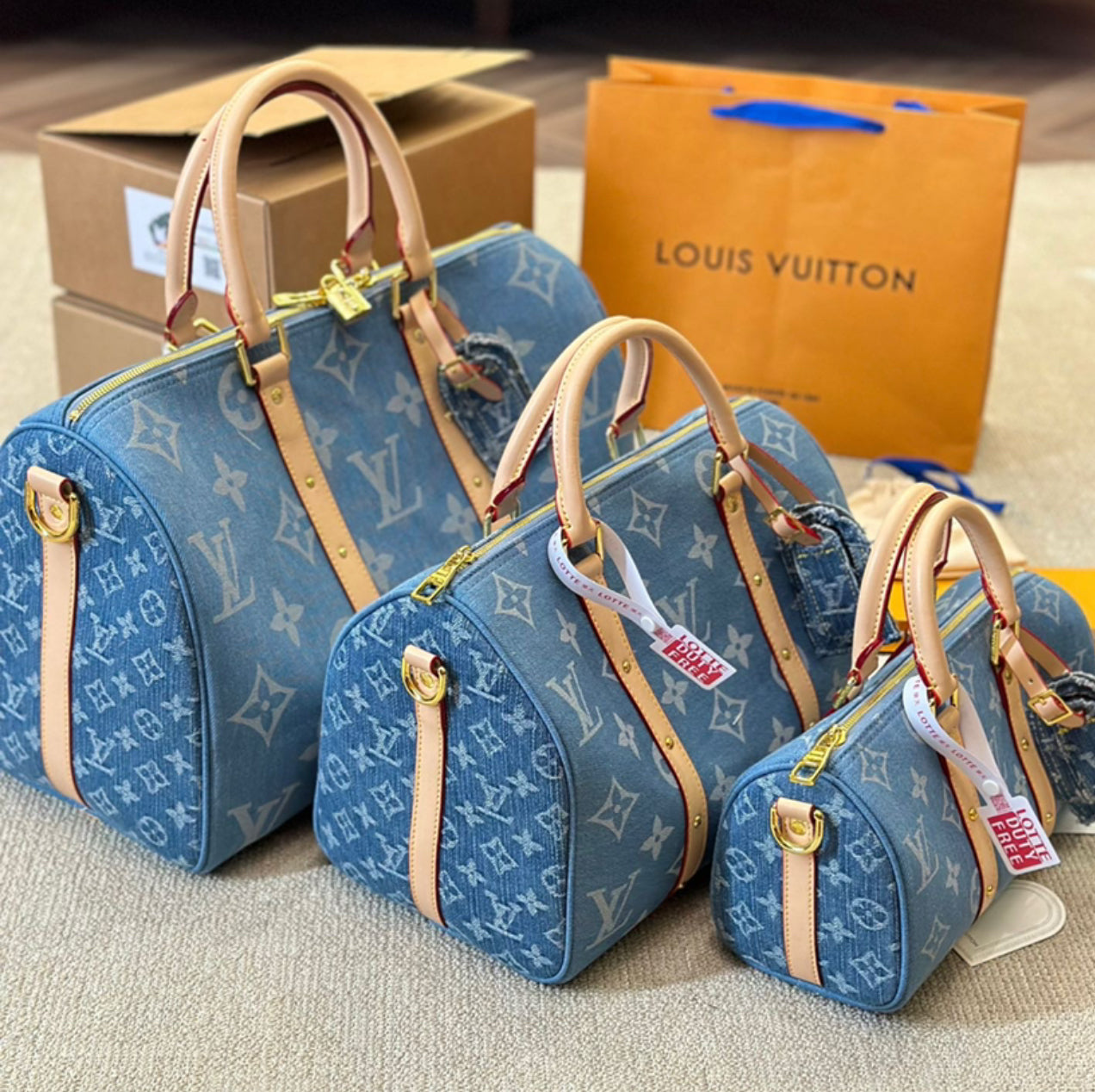 Denim Duffle Bag