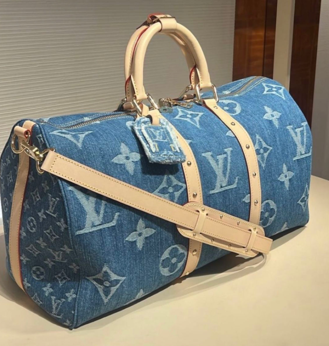 Denim Duffle Bag